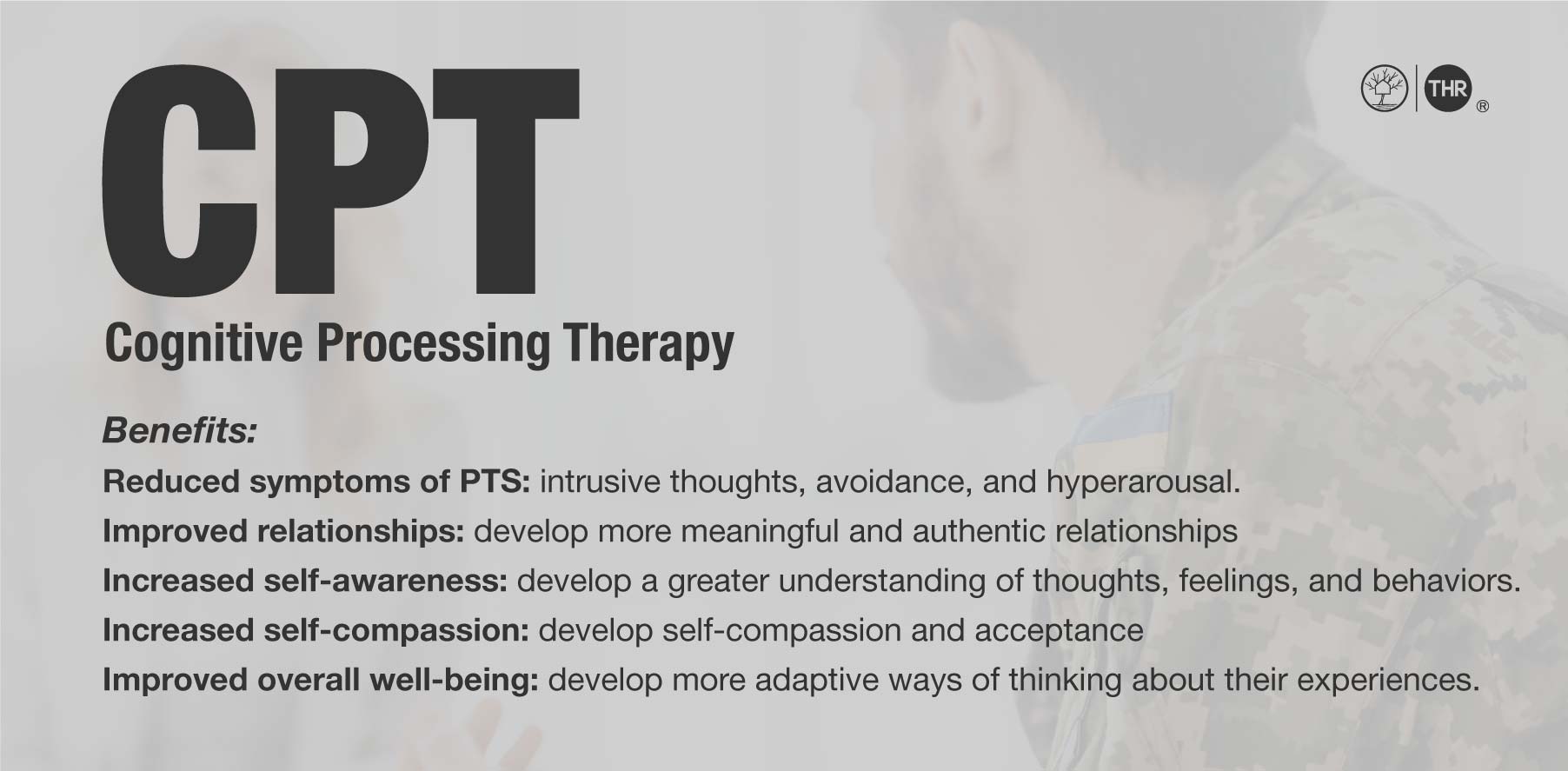 Cognitive Processing Therapy (CPT) info graphic